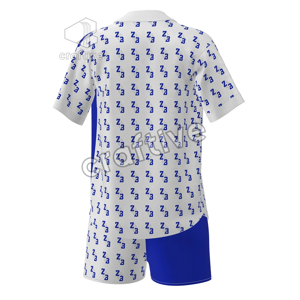 Zeta Phi Beta Sorority Letters Button Down & Shorts Set