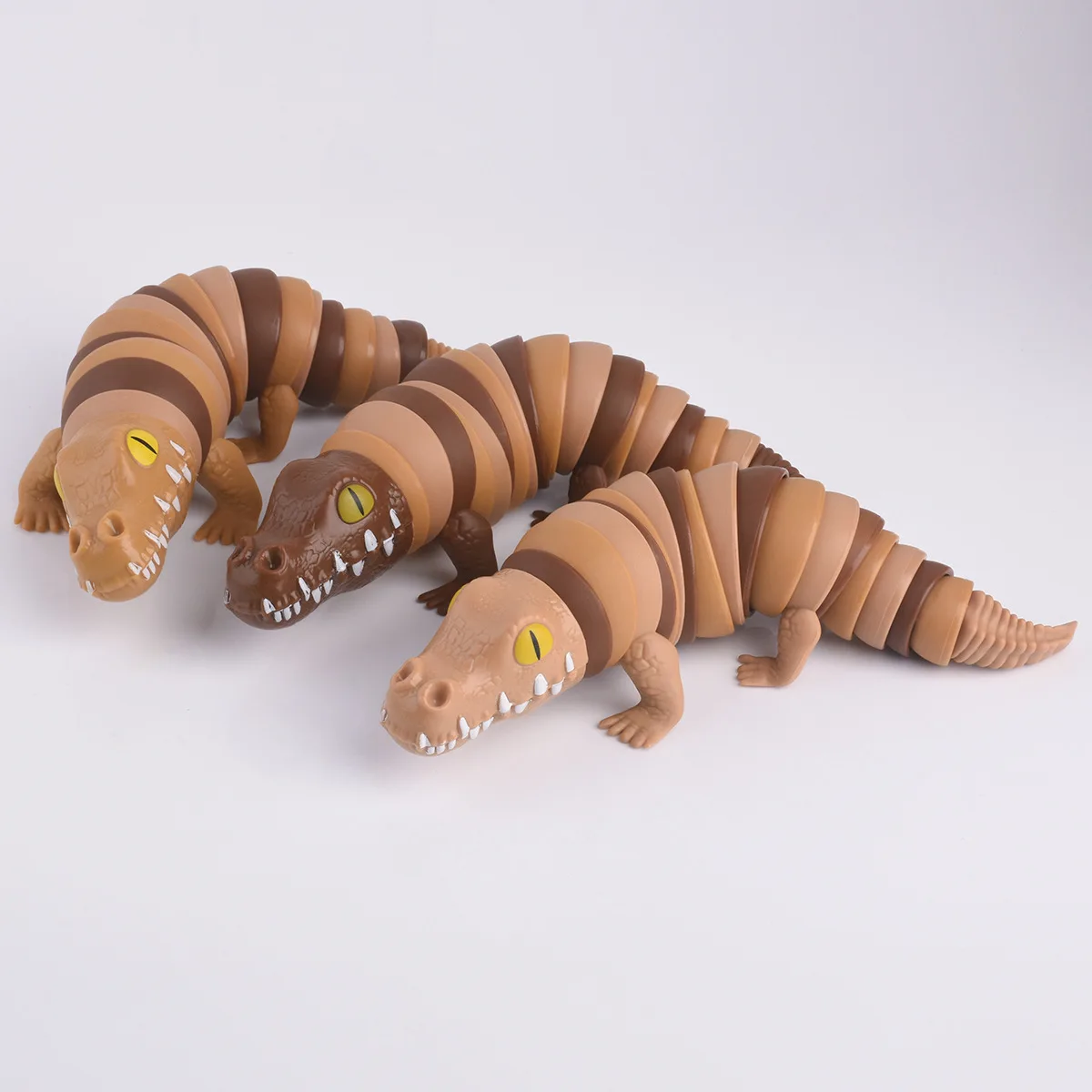Alligator Wiggle Gator Crocodile Reptile Large Articulated Jointed Moving decompression toy crocodile slug puzzle fidget toy
