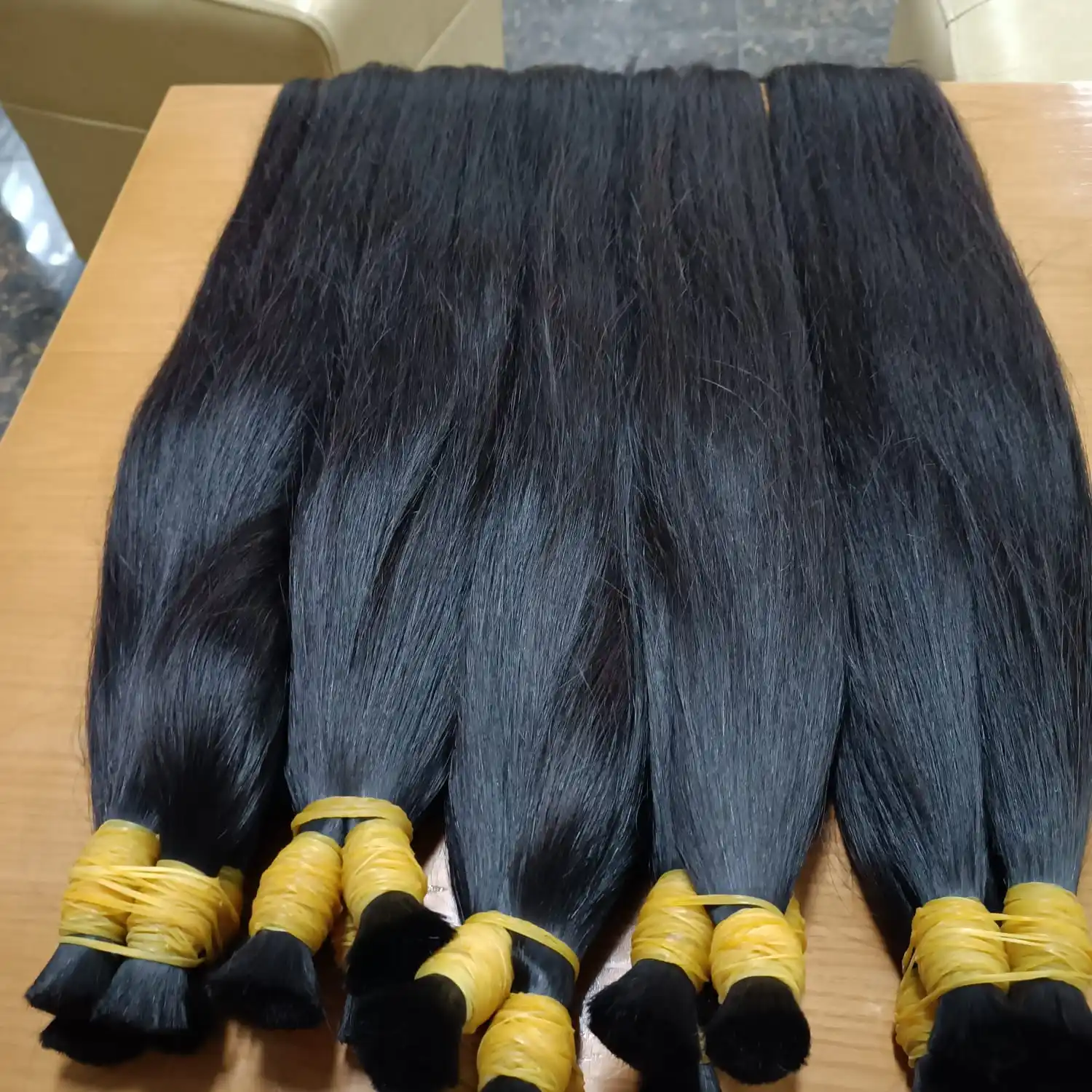 Raw hair low tariff vendor bonestraight  bulk hair 100% Vietnamese raw hair  extensions smooth and silky in Viet Nam 2024