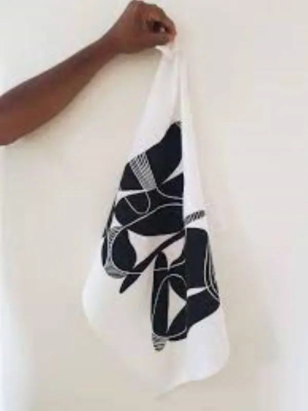 Recycle Cotton Embroidery Tea Towel Custom Logo Canvas Table Cloth Water Absorb Canvas Cotton Embroidered Home Textile Towels