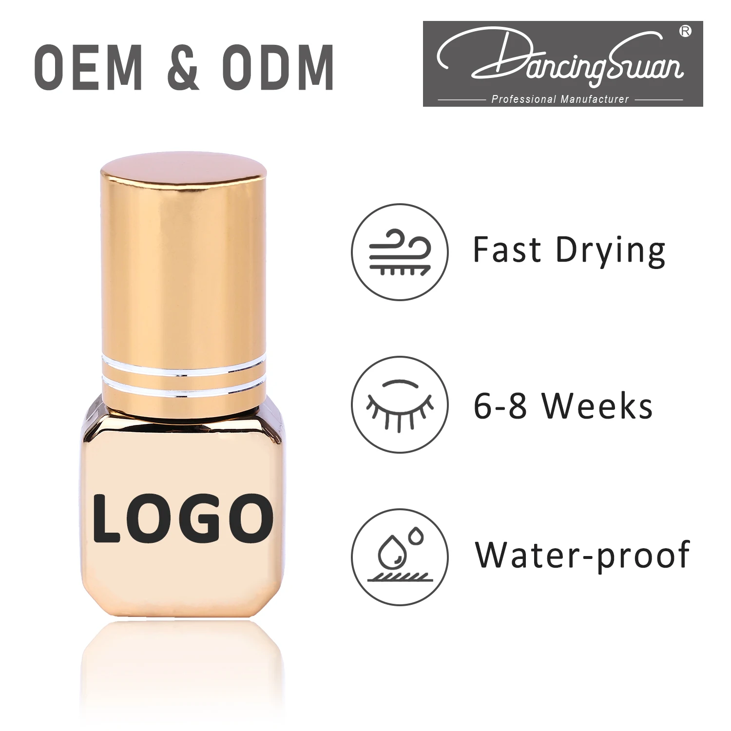 Most popular strongest eyelash glue adhesive glue private label custom logo lash glue