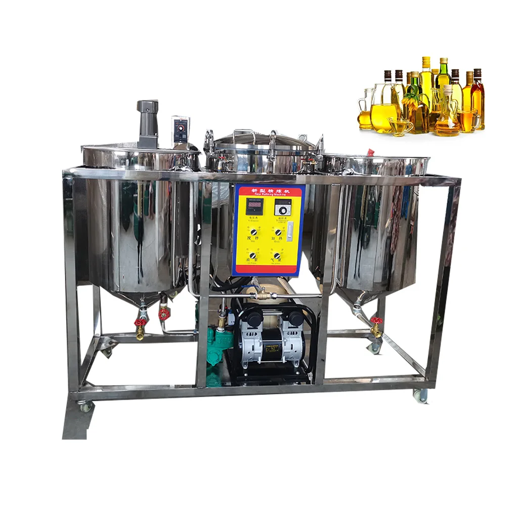 500kg/day oil refinery machinery equipment HJ-JLYJ200 crude vegetable sunflower peanut oil refining machine