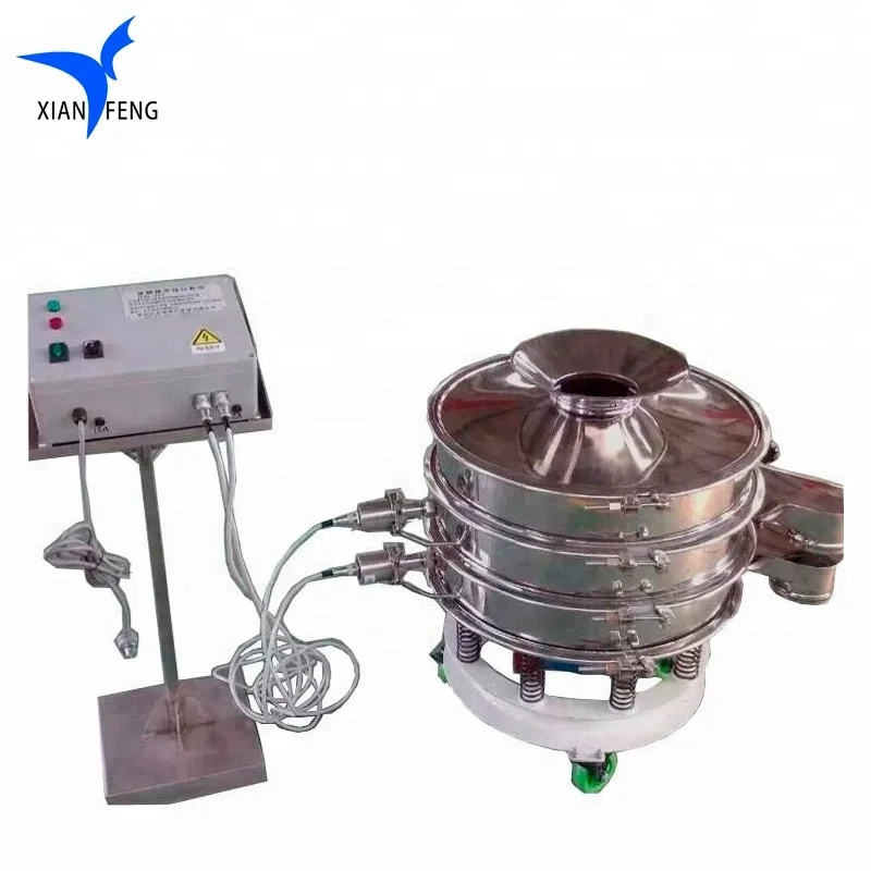 XIAN FENG Vibration screen manufactures ,Two layer connect material stainless steel,Soy flour ultrasonic vibrating screen