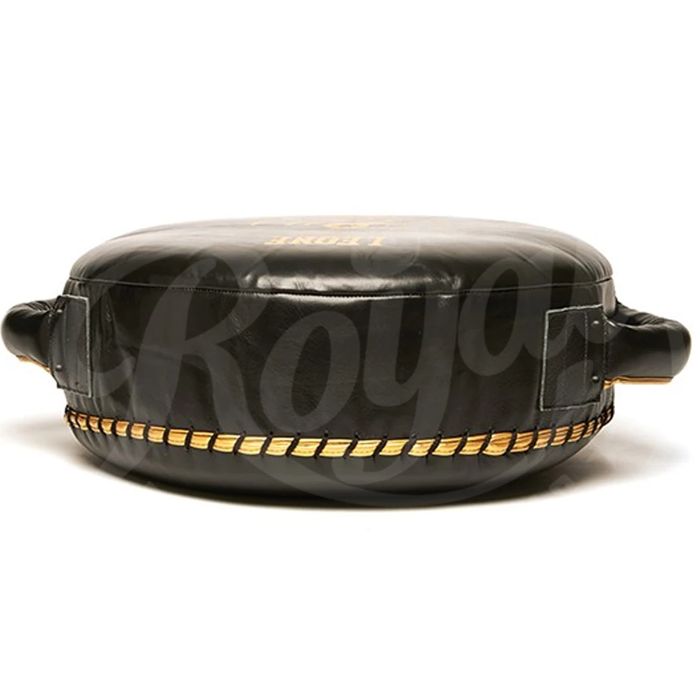 Leather boxing focus kick pads pro strike shield martial arts hide leather sparring gear round punching shield