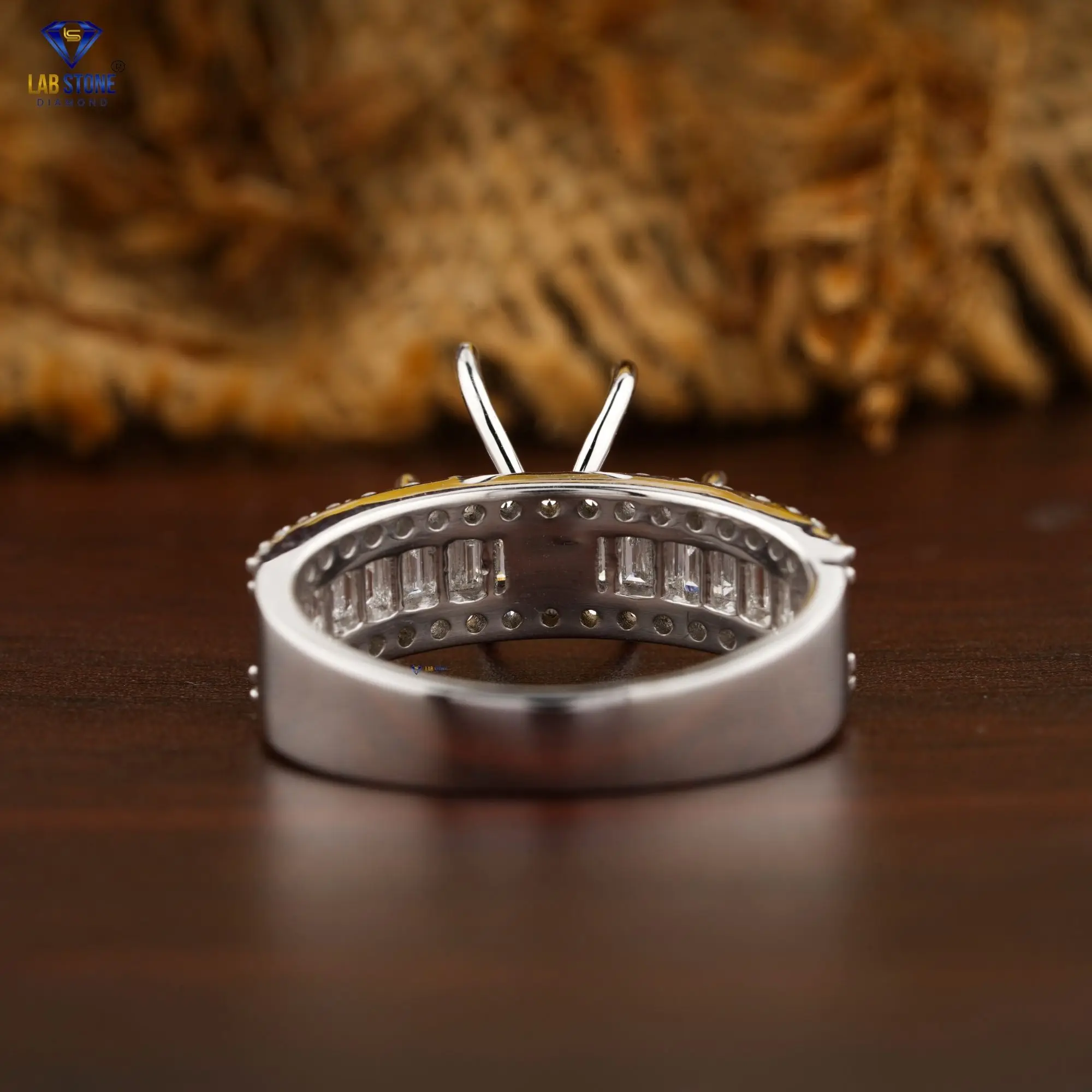 0.80 TDW Round Brilliant Cut Semi-Mount Setting Diamond Ring |18K White Gold | Non Certified Diamond | Cvd/Hpht Diamond