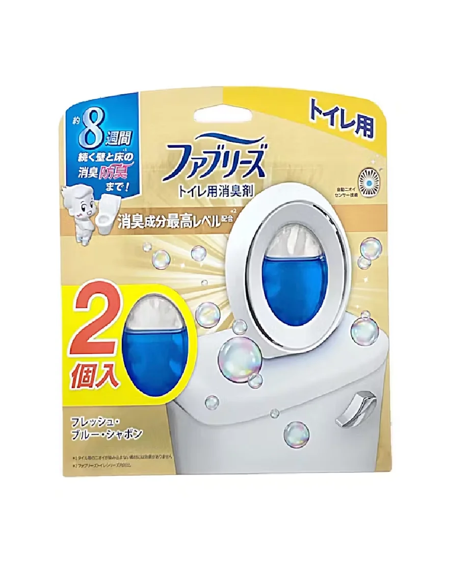P&G Febreze Toilet Deodorizer Fresh Blue Soap 6.3 mL 2 Pieces 12 Packs Wholesale Last for 8 weeks Made in Japan Good Quality