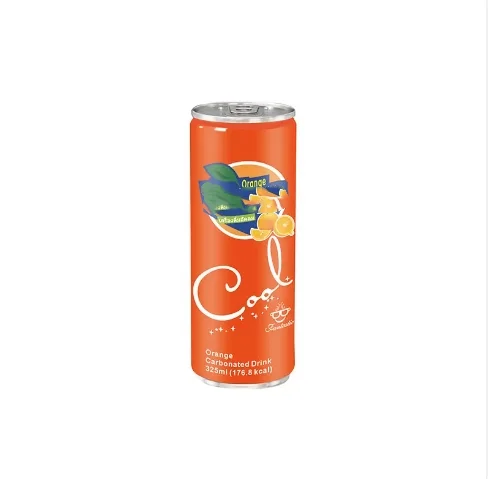 325ml Carbonated Beverage Bottling  Orange Can Aluminum