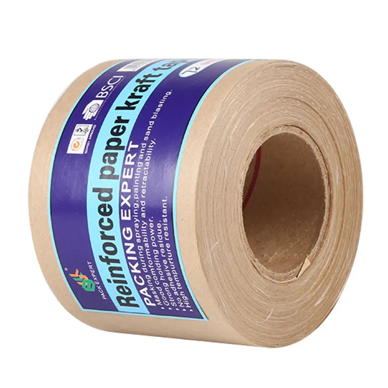 Пользовательская неклейкая крафт-бумага, активированная водой, лента из стекловолокна, усиленная крафт-бумага, клейкая лента, крафт-бумага, липкая лента
