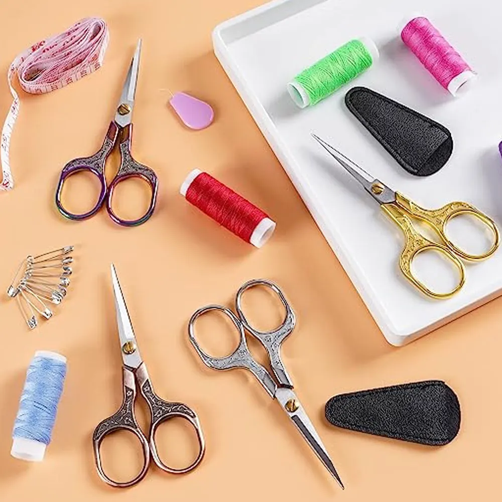 Small Sharp Scissors 5 Inch Precision Scissors-2 Pack,razor Sharp Blade Shears For Craft Embroidery Sewing School Office Cutting