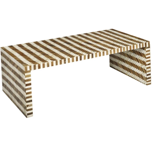 Кофейный столик с инкрустацией и косточками