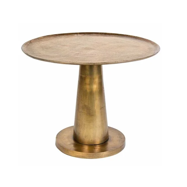 Stylish Golden Frame Coffee Table With Round Glass Top Hotel Floor Decoration Luxury Home Center Tables At Lowest Price