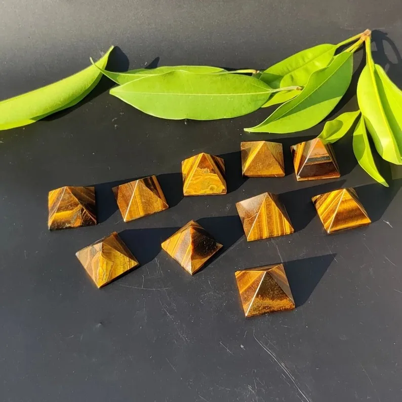 High Quality Small Tigers Eye Crystal Pyramid Natural Gemstone Tiger Eye Power Point Mini Pyramid Buy From FAVORITE AGATE EXPORT
