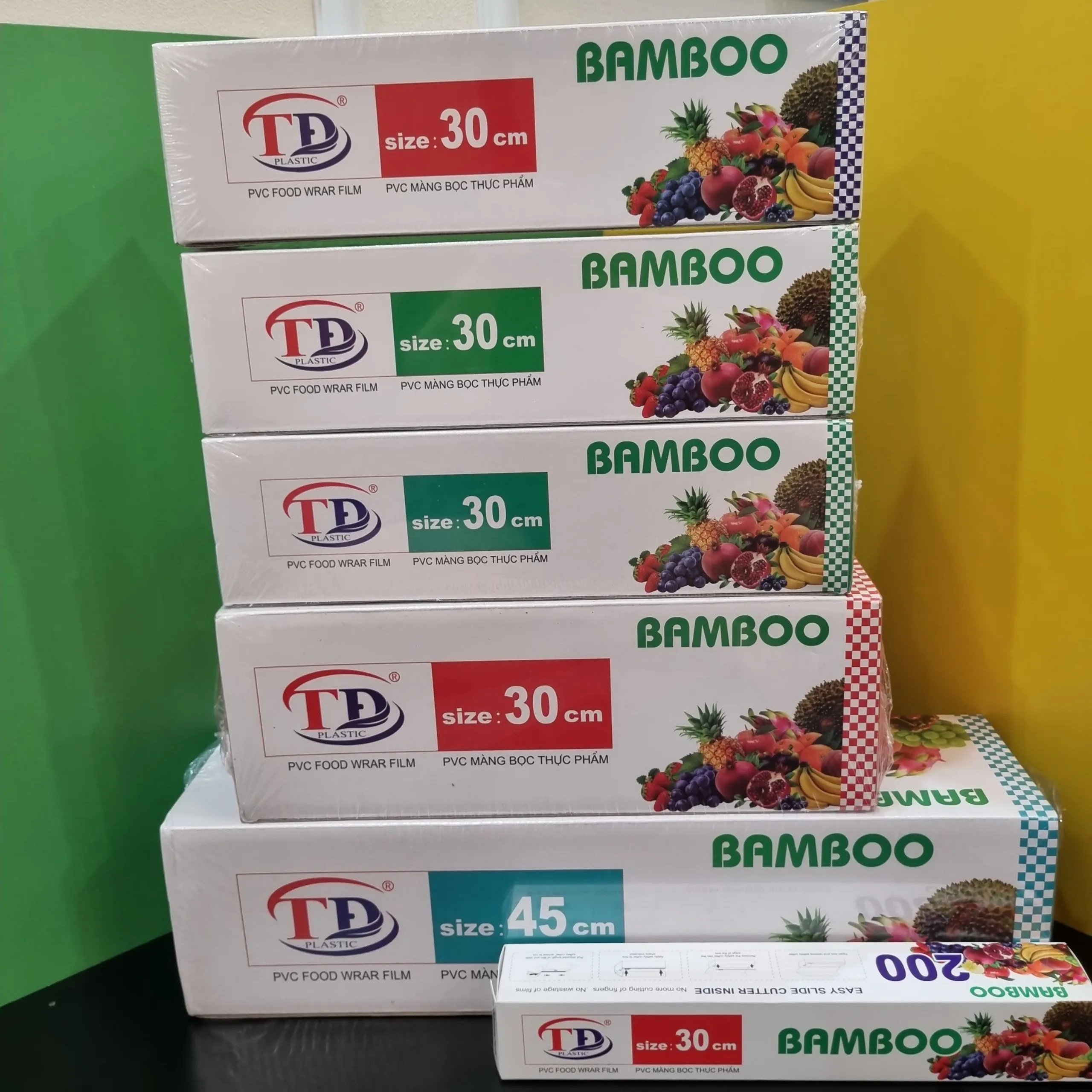 Готовая к отправке пищевая упаковка для пищевых продуктов из ПВХ эластичная пленка с цветным логотипом коробка резки 11 лет опыт производства на заводе