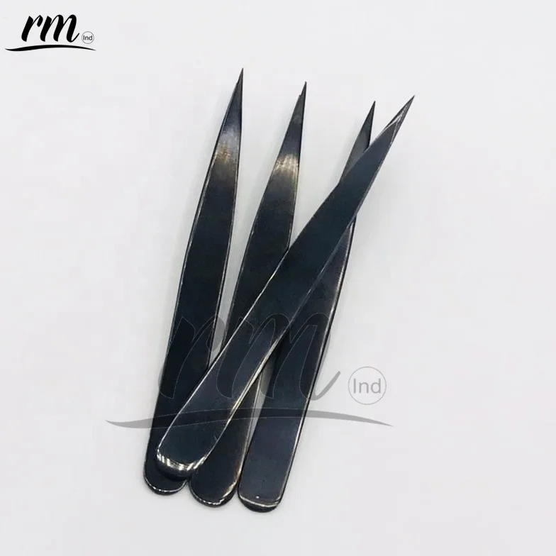 Черный плазменный пинцет для бровей из нержавеющей стали лучшее качество низкая цена изысканный стиль все цвета в наличии и упаковке