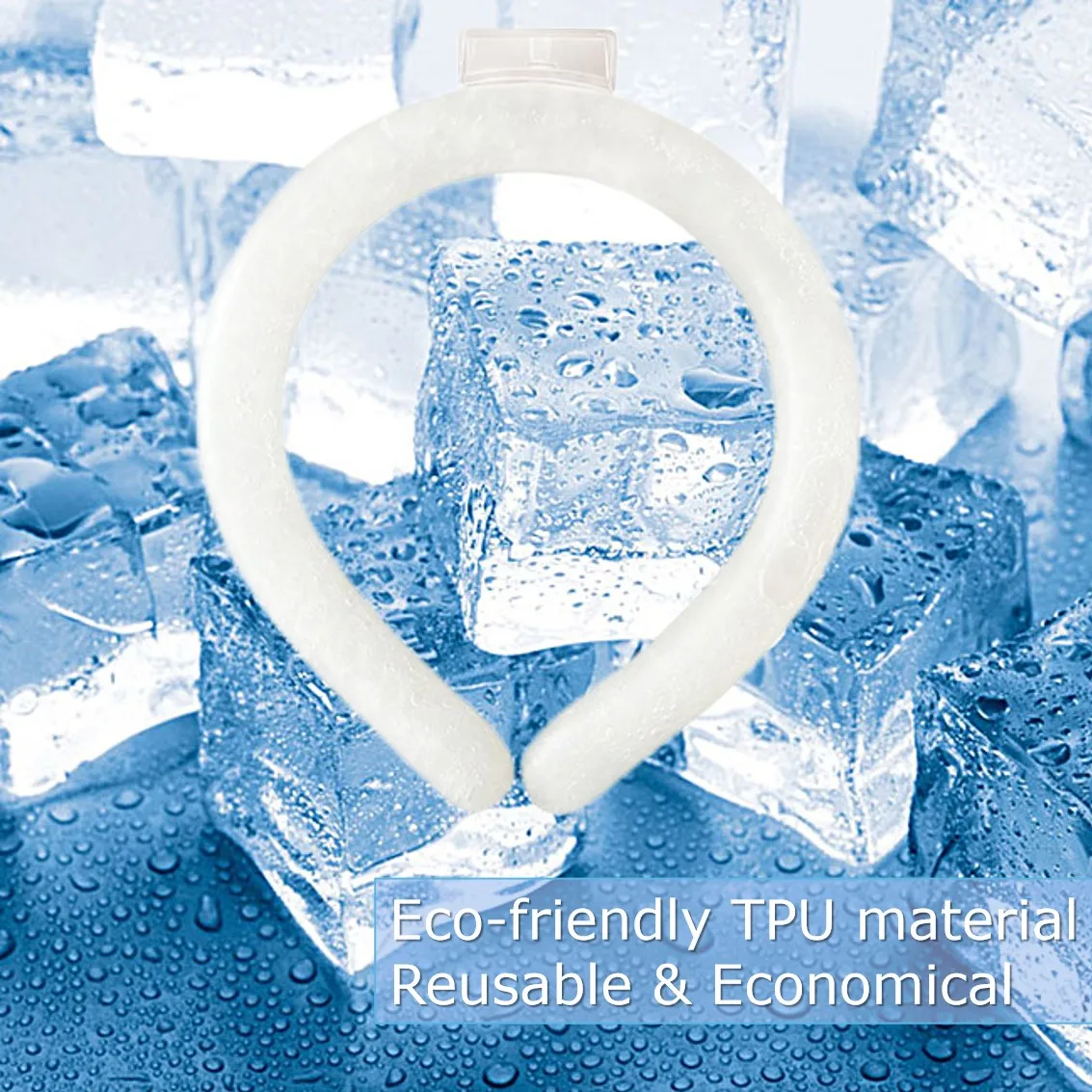 Summer Outdoor Neck Cooler Personal Air Conditioner Cooling Neck Wraps Reusable Cold Ice Pack Gel Neck Cooling Tube