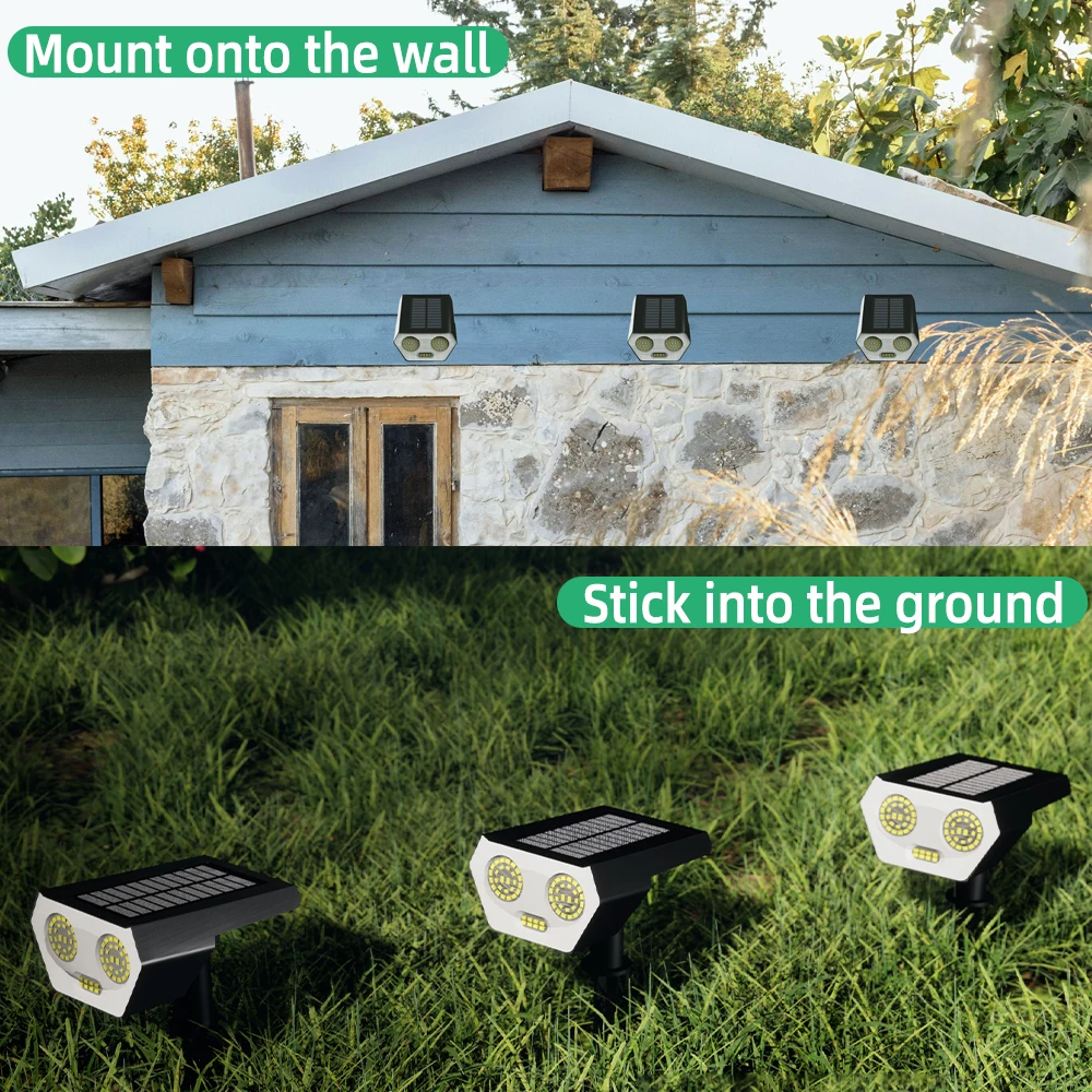 1500LM 60leds  Solar LED Light Outdoor Super Bright Solar Spotlight IP65 Waterproof Solar Street Light  outdoor garden light