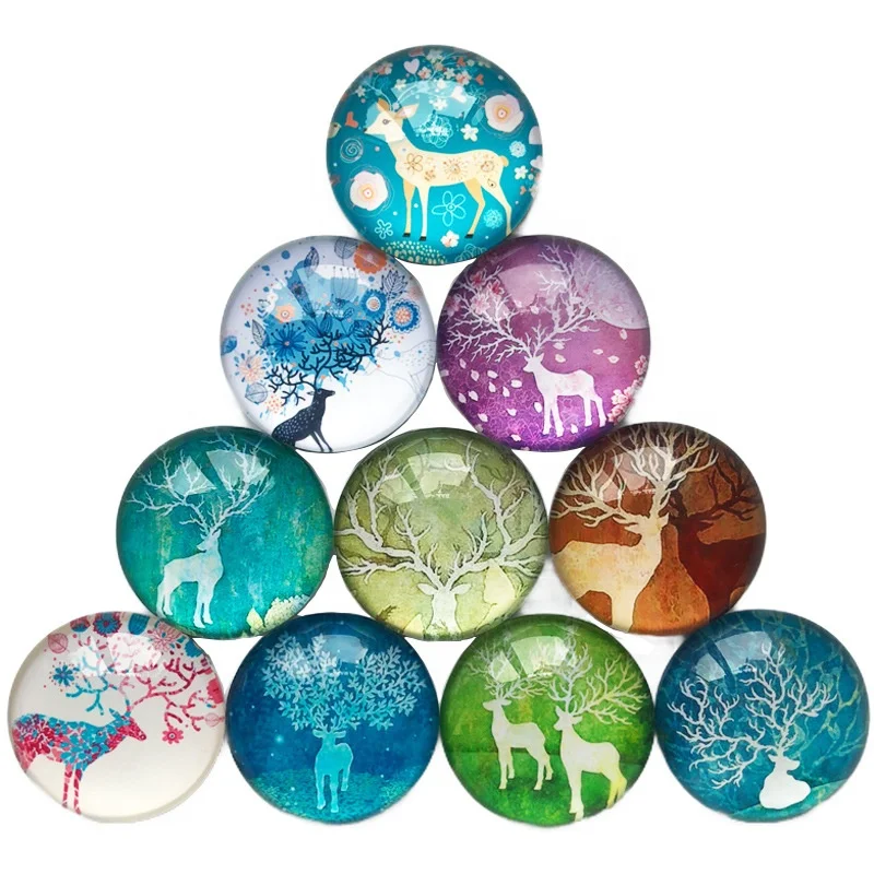 WINER M&G Kitchen Crystal Customized Round Shape Fridge Magnets with different patterns