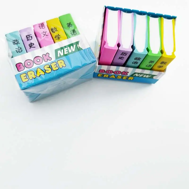 Hot selling TPR material rubber 4 colors mixed office eraser back to school stationery for kids