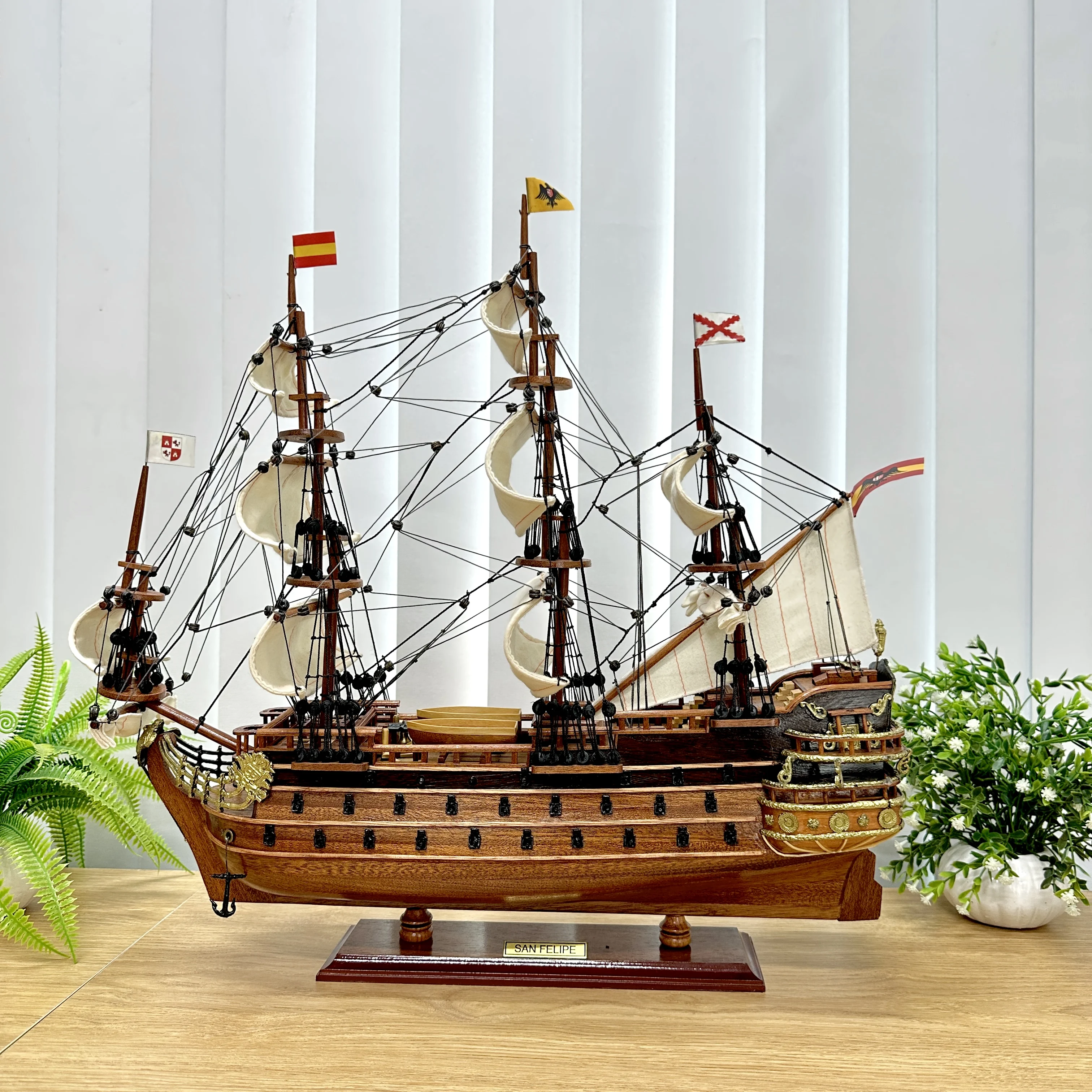 GIA NHIEN MANUFACTURER APPROVE CUSTOM DESIGN LOW MOQ  SAN FELIPE MODEL TALL SHIP WITH HIGH QUALITY