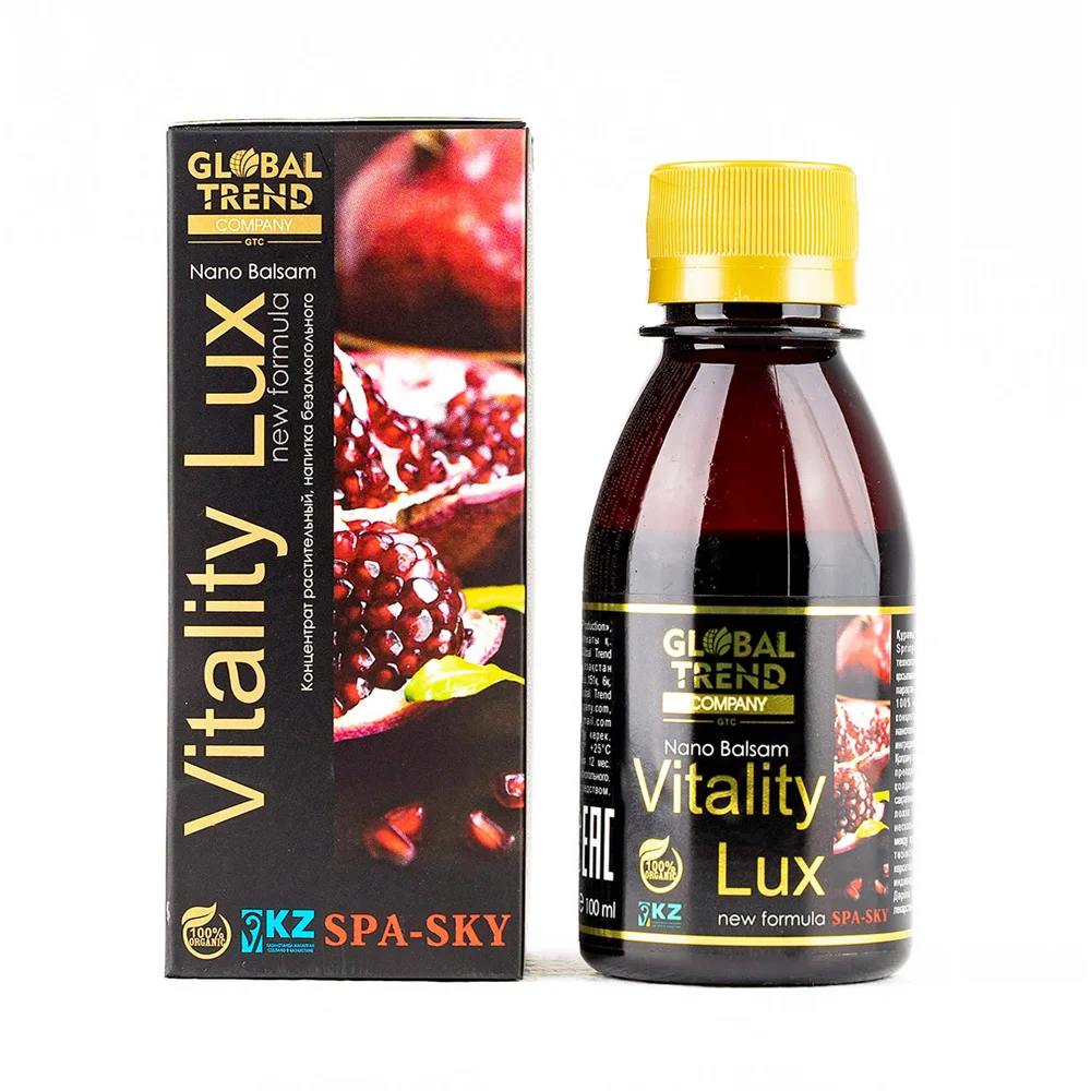 Хорошее качество Nano balsam Vitality Lux натуральный 100 мл безалкогольный напиток концентрат для восстановления функции нервной системы