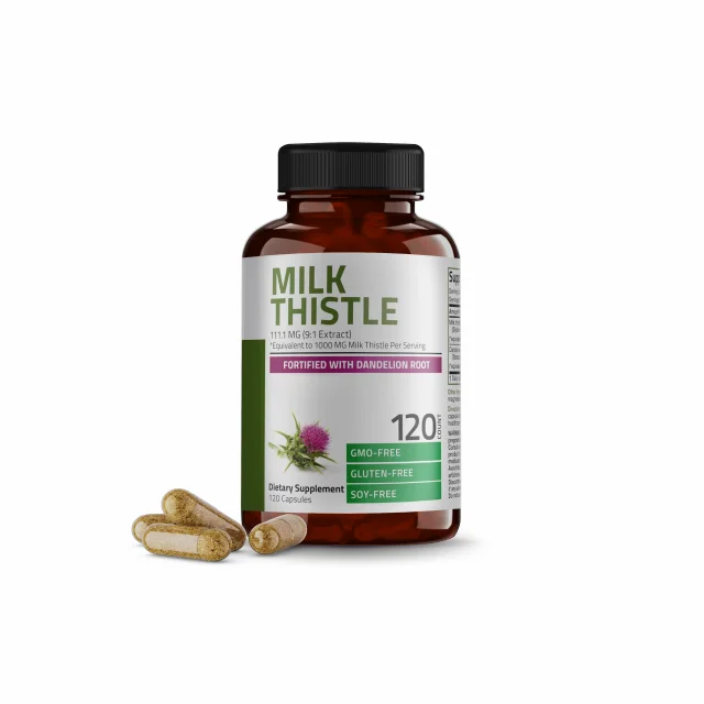 Milk Thistle Capsules with Dandelion root and Artichock | Silybum Marianum For Liver Health Support | 100% Natural Ingredient
