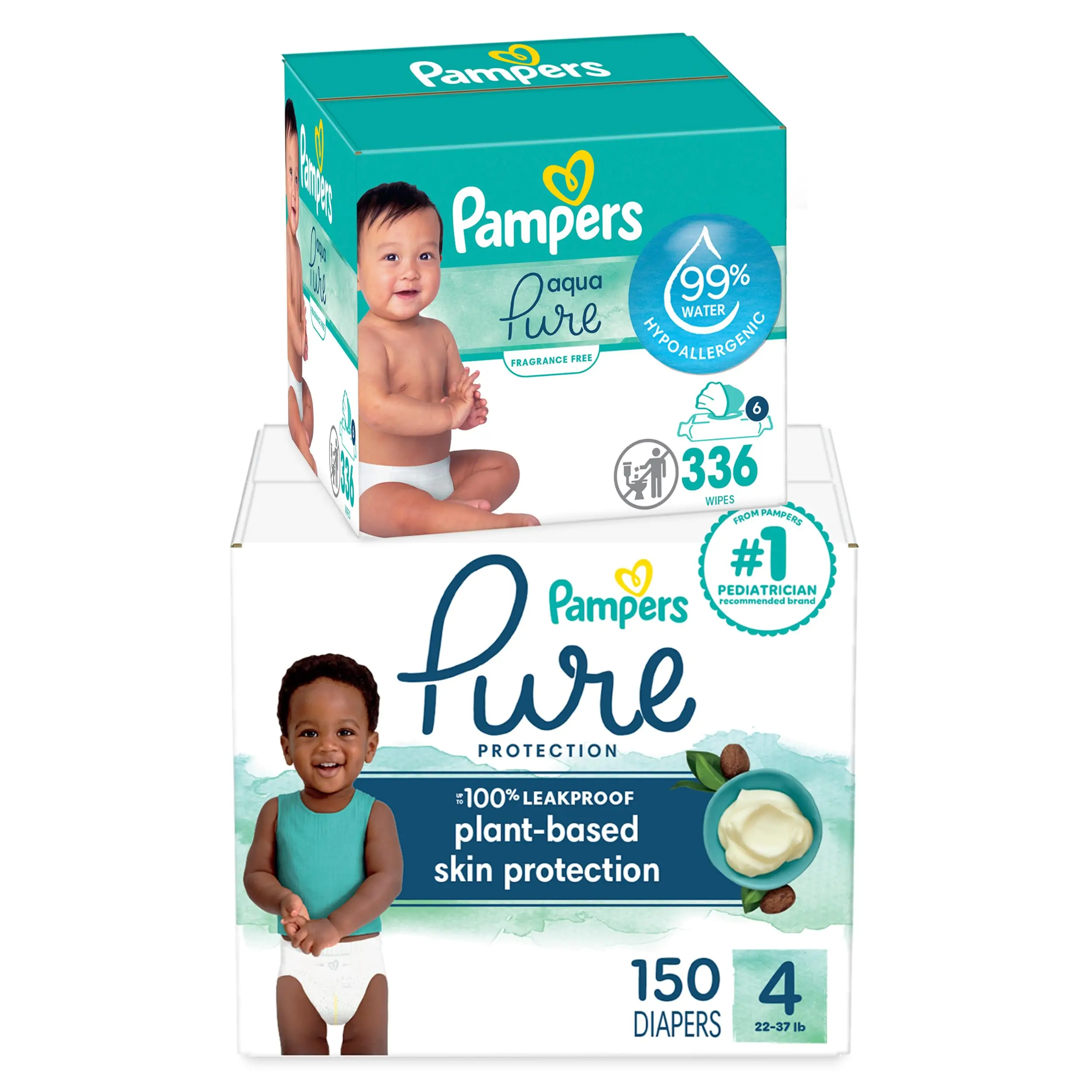 Pampers подгузники для защиты от чистой гипоаллергенные одноразовые детские премиум-класса один месяц (количество 150)