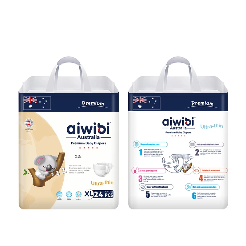 Australian Aiwibi Baby Diapers In 50 Pieces Bale Packs Manufacturer In Turkey Baby Diapers/Nappies Wholesale Free Shipping