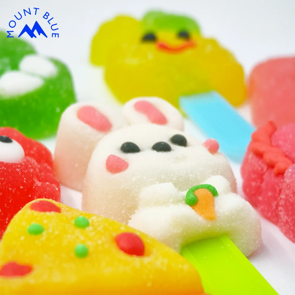Оптовая цена за вкусные декорированные желе поп-конфеты сладкие конфеты на заказ