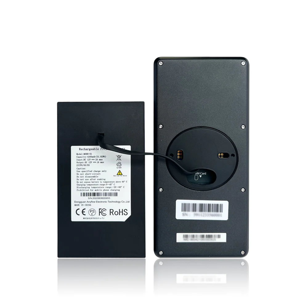 4G GSM Sim Card Android Operating System Visible Light Facial Recognition Time Attendance With Built-in Li-battery Horus E1