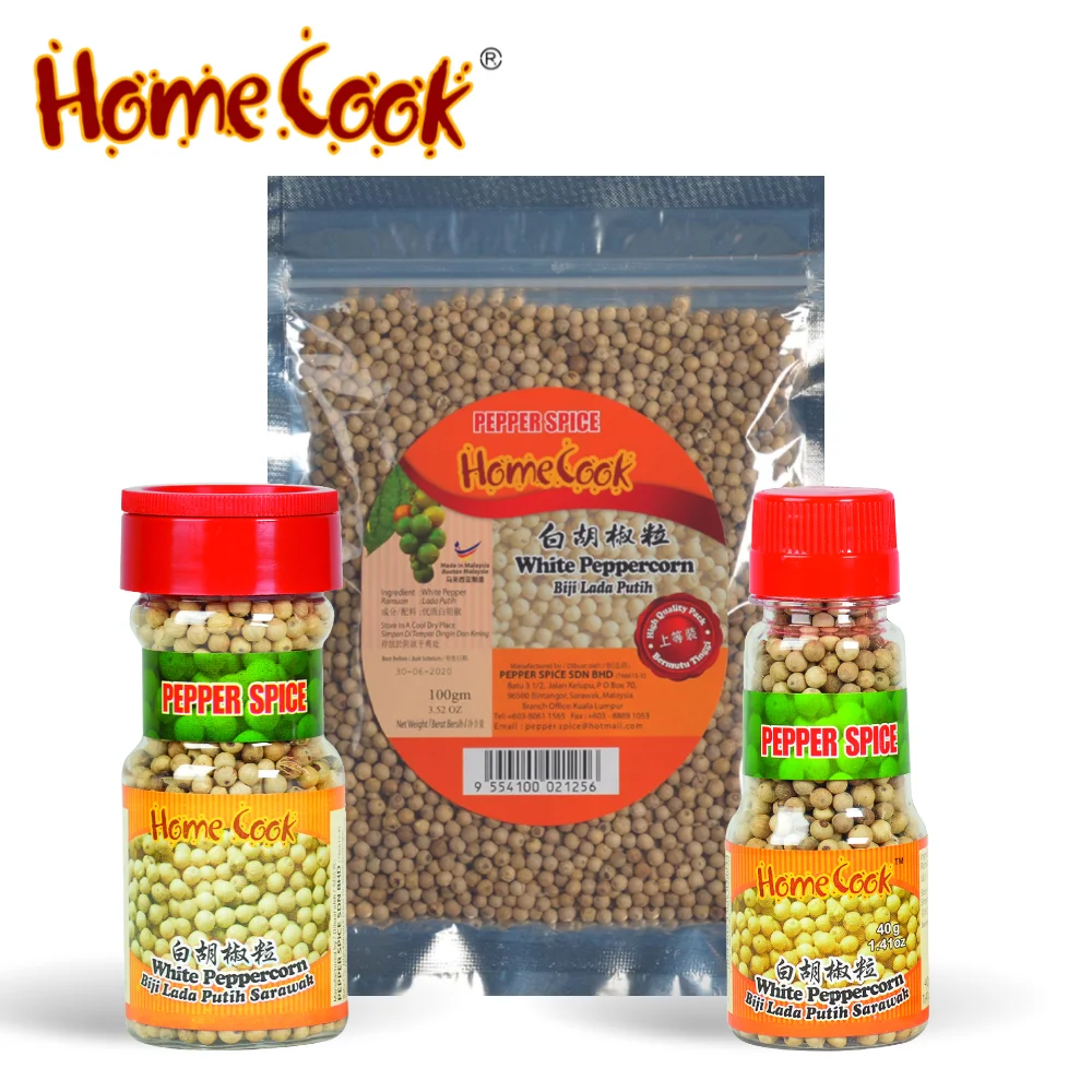 Malaysia Fresh Selected White Pepper Corn 100g Premium Clean White Pepper Seeds White Pepper Strong Aroma Flavoring Chicken Soup