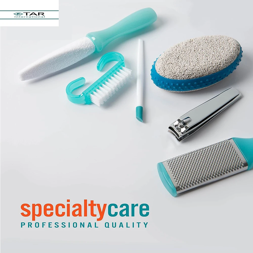 Customized Logo & Color Manicure & Pedicure Set Nail Stainless Steel Nail  Pedicure Set with Leather Case Popular