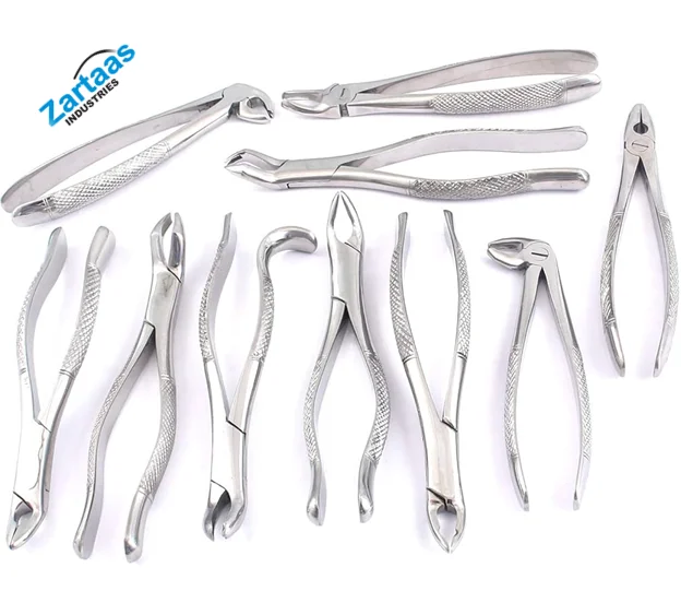 High Quality 10 PCS Basic Oral Dental Surgery Extraction Elevators Forceps Kit Set  Dental Instruments Manufacturer and Exporter