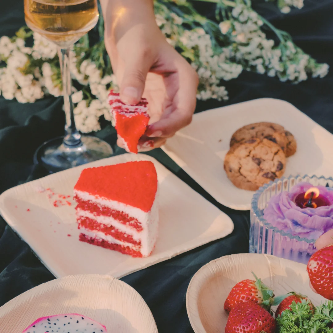 Areca Palm Leaf Disposable Square Plates/Tray/Dishes | 9 Inch ( 23 Cm) | 100% Biodegradable | Natural & Eco-friendly