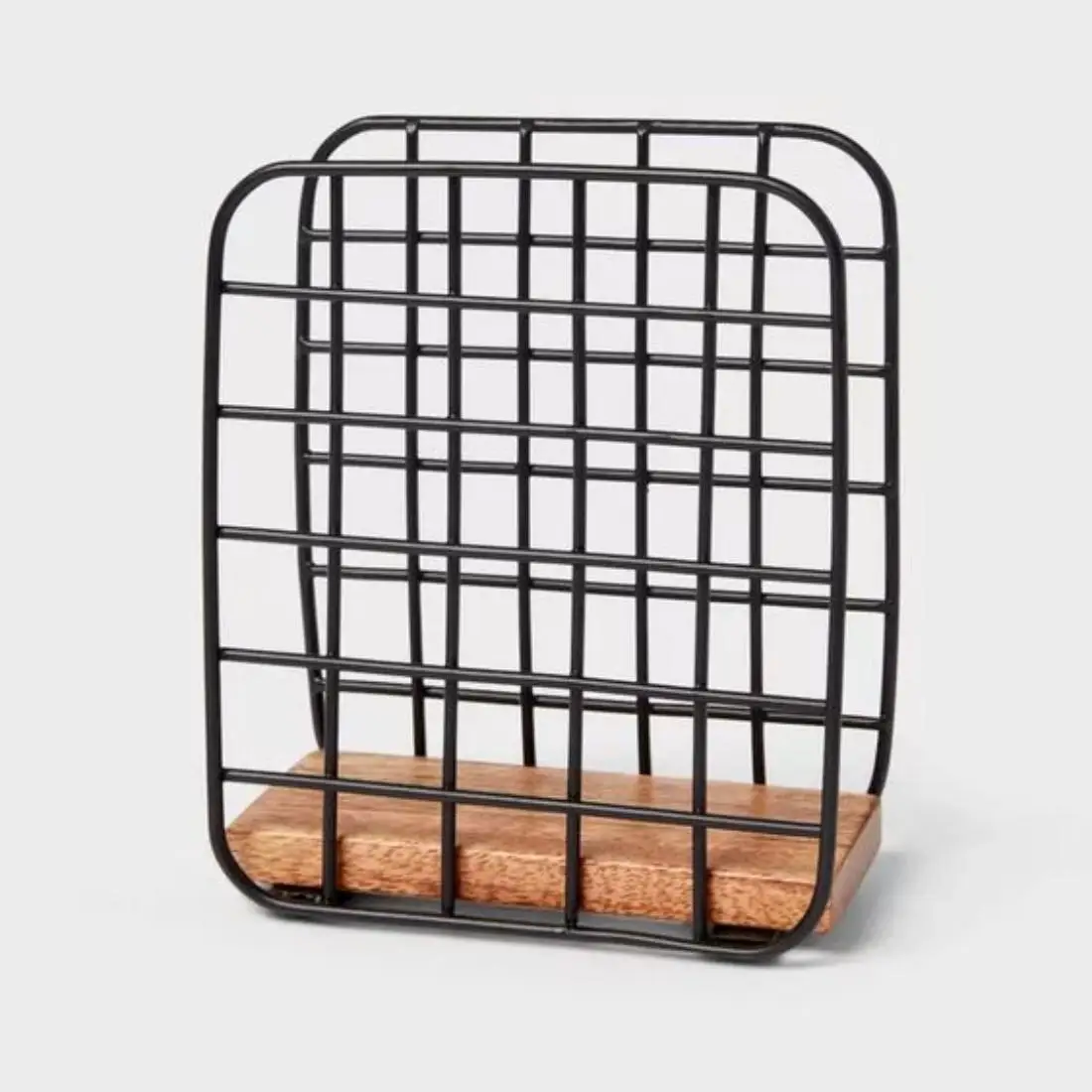 Premium Grade American Tissue Stand Wood And Metal Material Crafts Geometrical Style Top Selling  Retro napkin Stand At Low MOQ