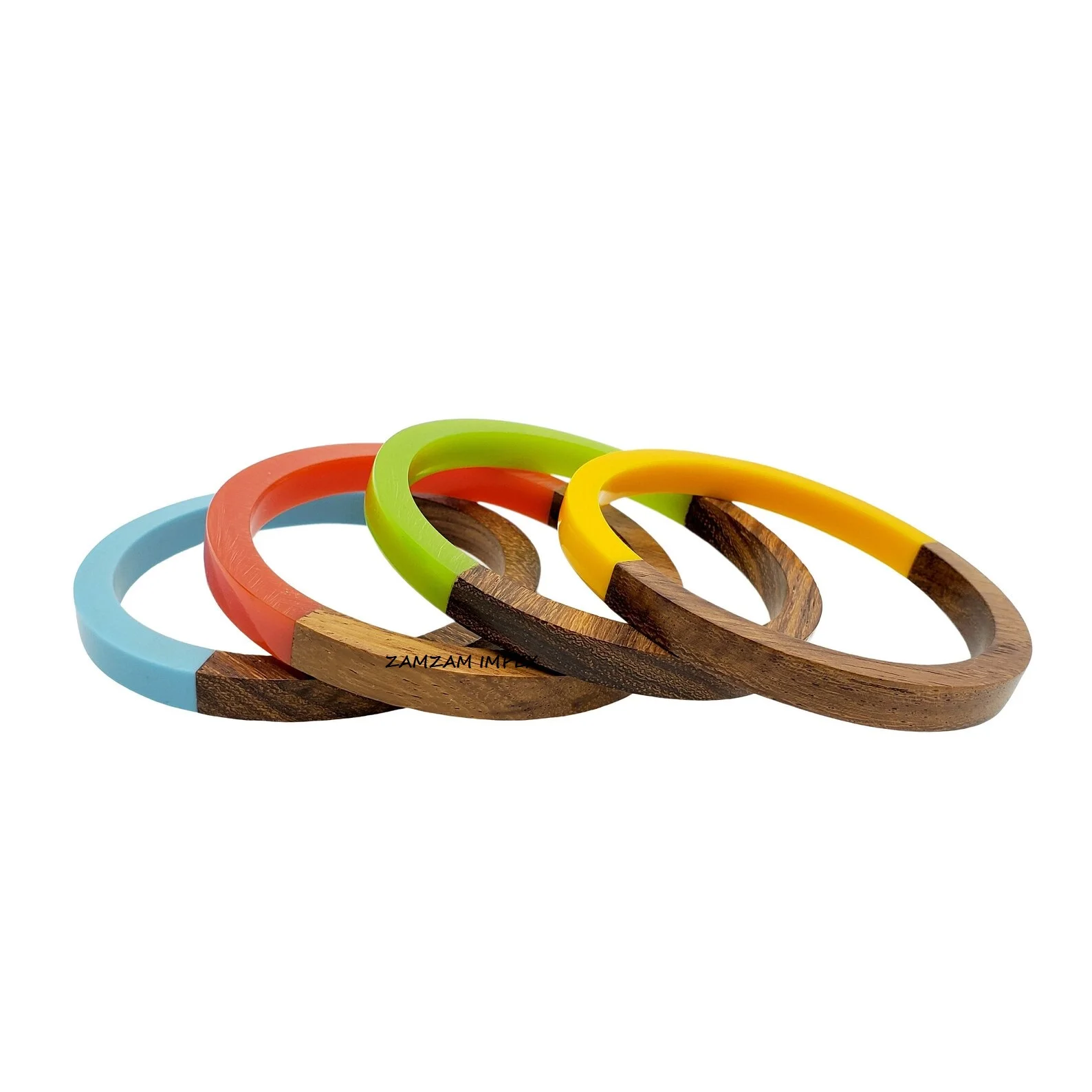 Handmade Resin and Wood Bangle