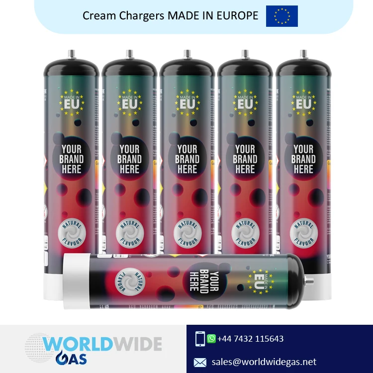 Biggest Dealer of Pina Colada Flavor Made in EU 580g Steel Cylinder Whipper Whipped Cream Chargers in Size 0.95L or 580G