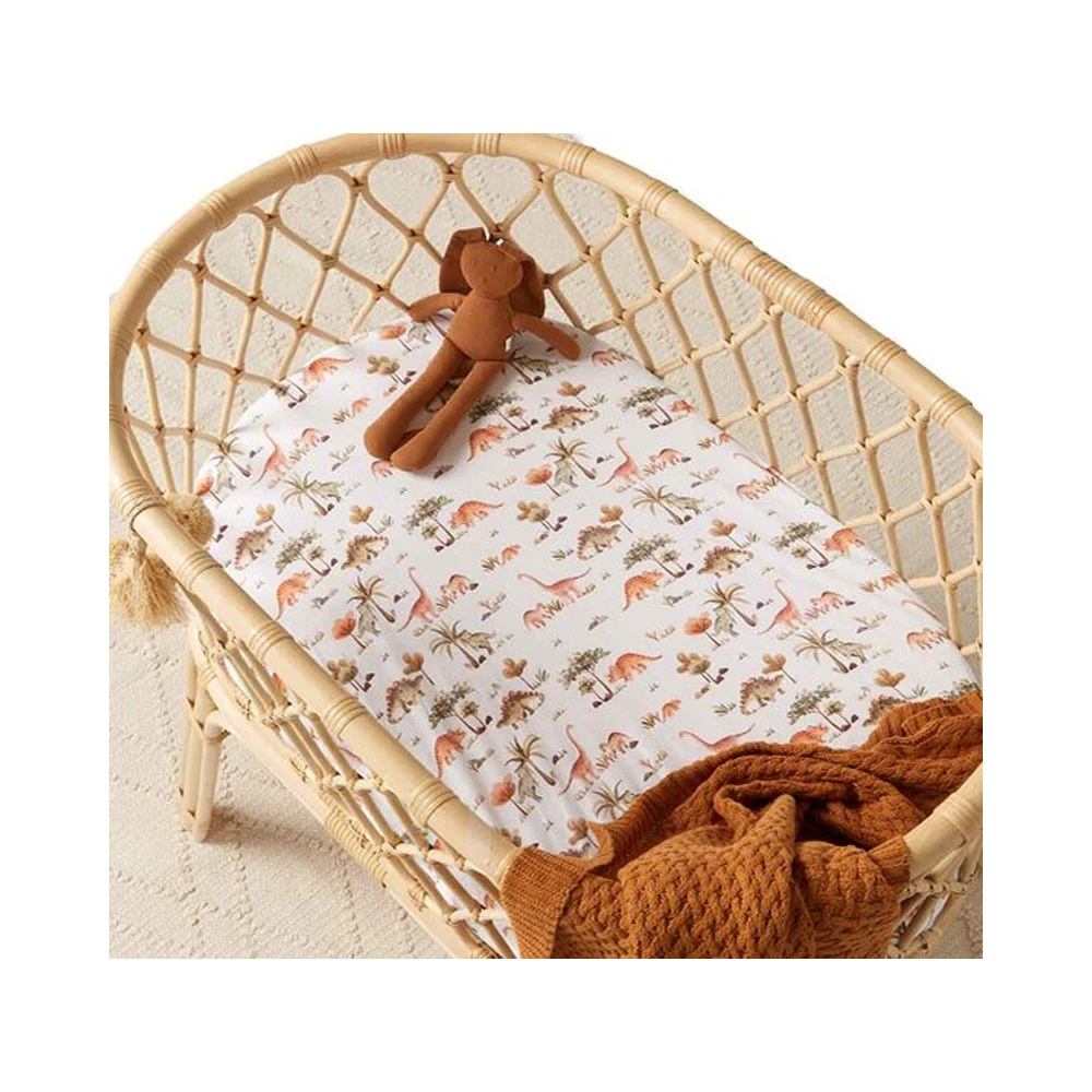 Latest Fashion For Newborn Baby Bedroom Furniture Fitted Crib Sheet Baby Bassinet Crib For Boys and Girls