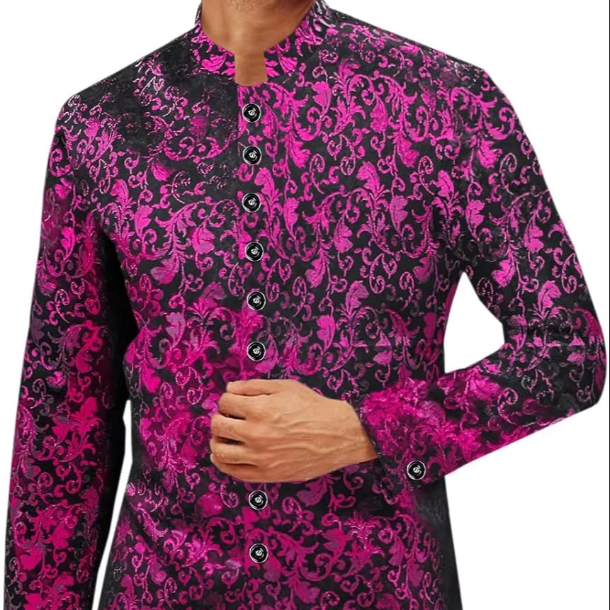 Современная модная дизайнерская индивидуальная Мужская пижама Kurta Khoosa Sherwani пуховик готовый к носу для доставки дверей