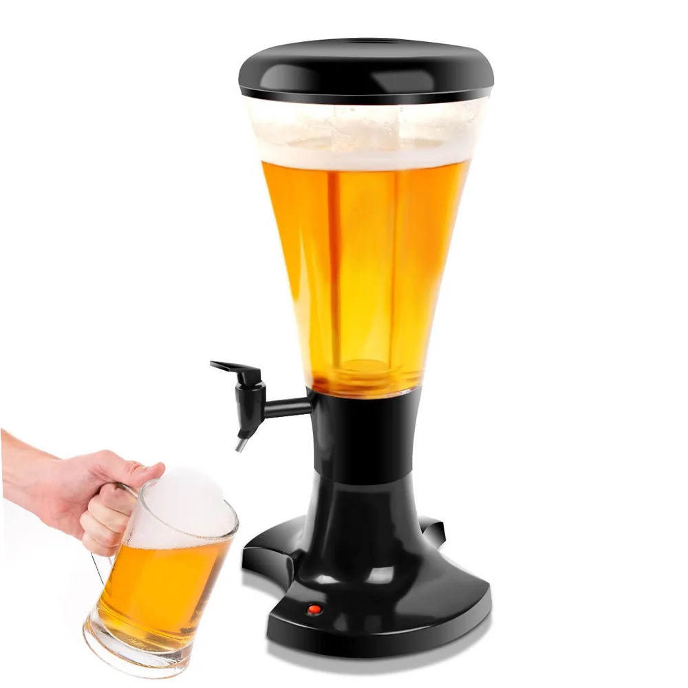 custom logo 3L beer dispensador 1.5l luminous draft beer tower