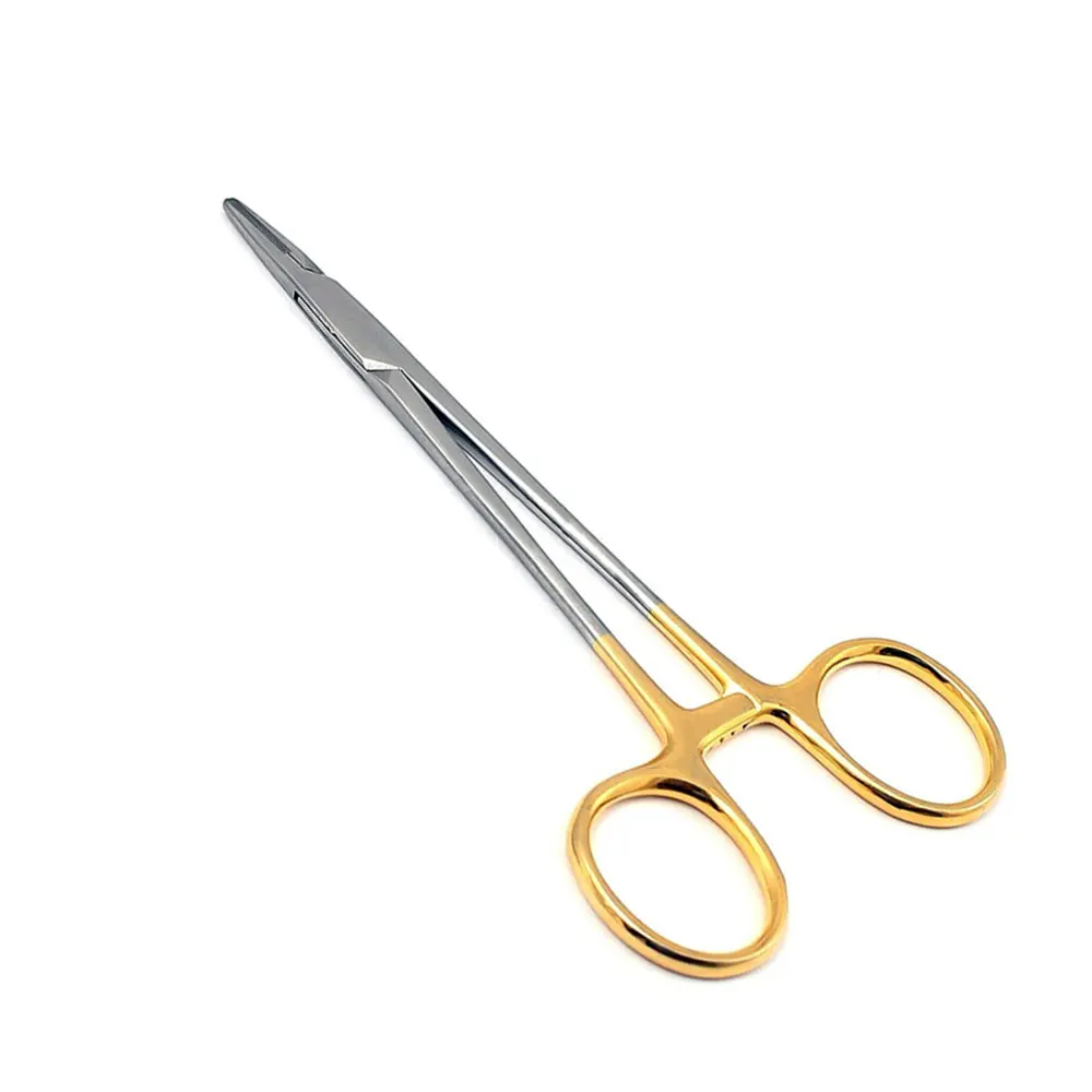 Needle holder with scissors Tc Gold handle Needle clamp surgical Double Eyelid Plastic Surgery Instruments