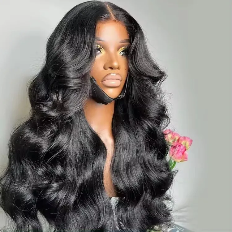 Cheap wigs wholesale bulk sale 13x4 Transparent Lace Front Wigs for Black Women Body Wave Virgin Brazilian Human Hair
