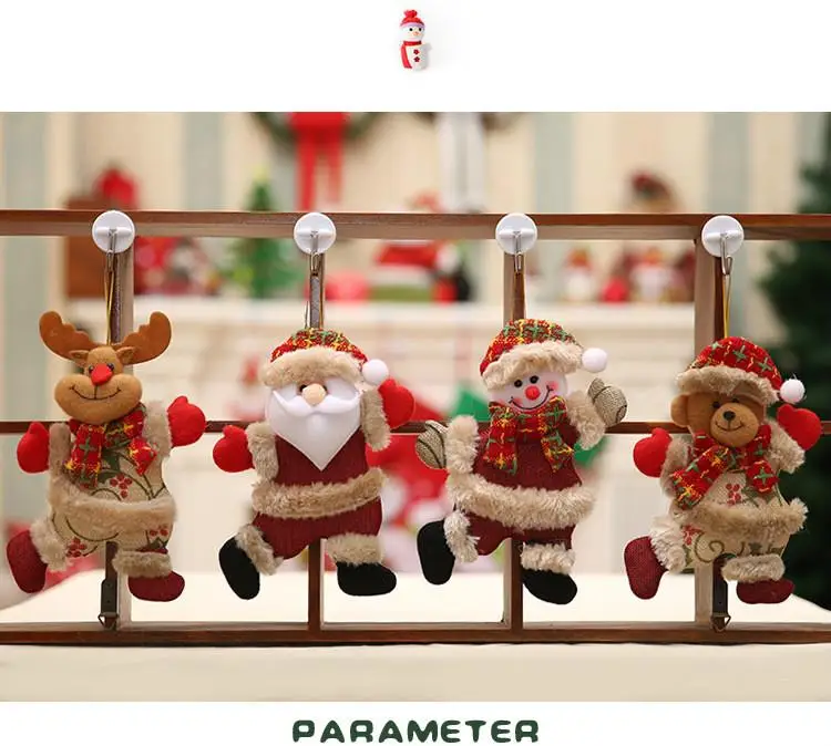 2023 Happy New Year Christmas Ornaments DIY Xmas Gift Santa Claus Snowman Tree Pendant Doll Hang Decorations for Home