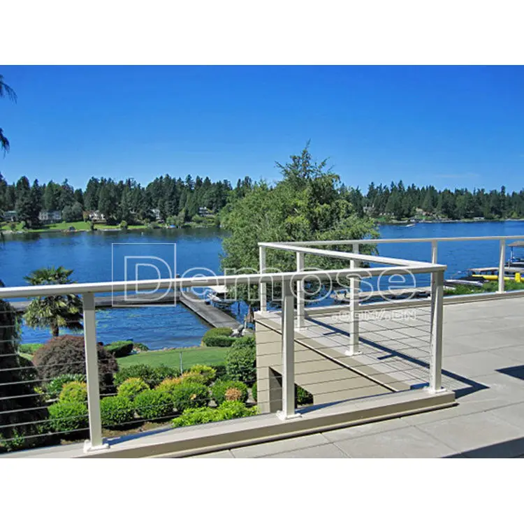 Sports Venues Exterior Place Railings Screw Balcony Hand rail Matte White Black Red Concrete Basement Aluminium Alloy Baluster