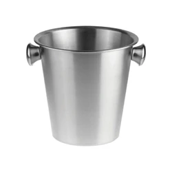 Home Hammered Double Wall Round Beverage Tub 3 Gallons Stainless Steel Ice Bucket Metal Drink Cooler House Party