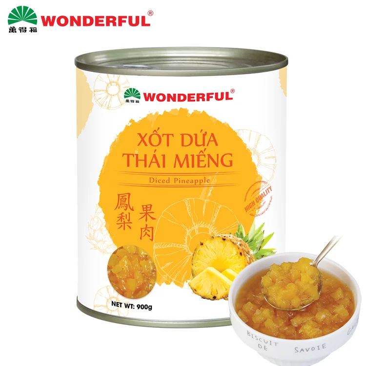Diced Pineapple -sauce Canned Fruits Manufacturer Made In Vietnam