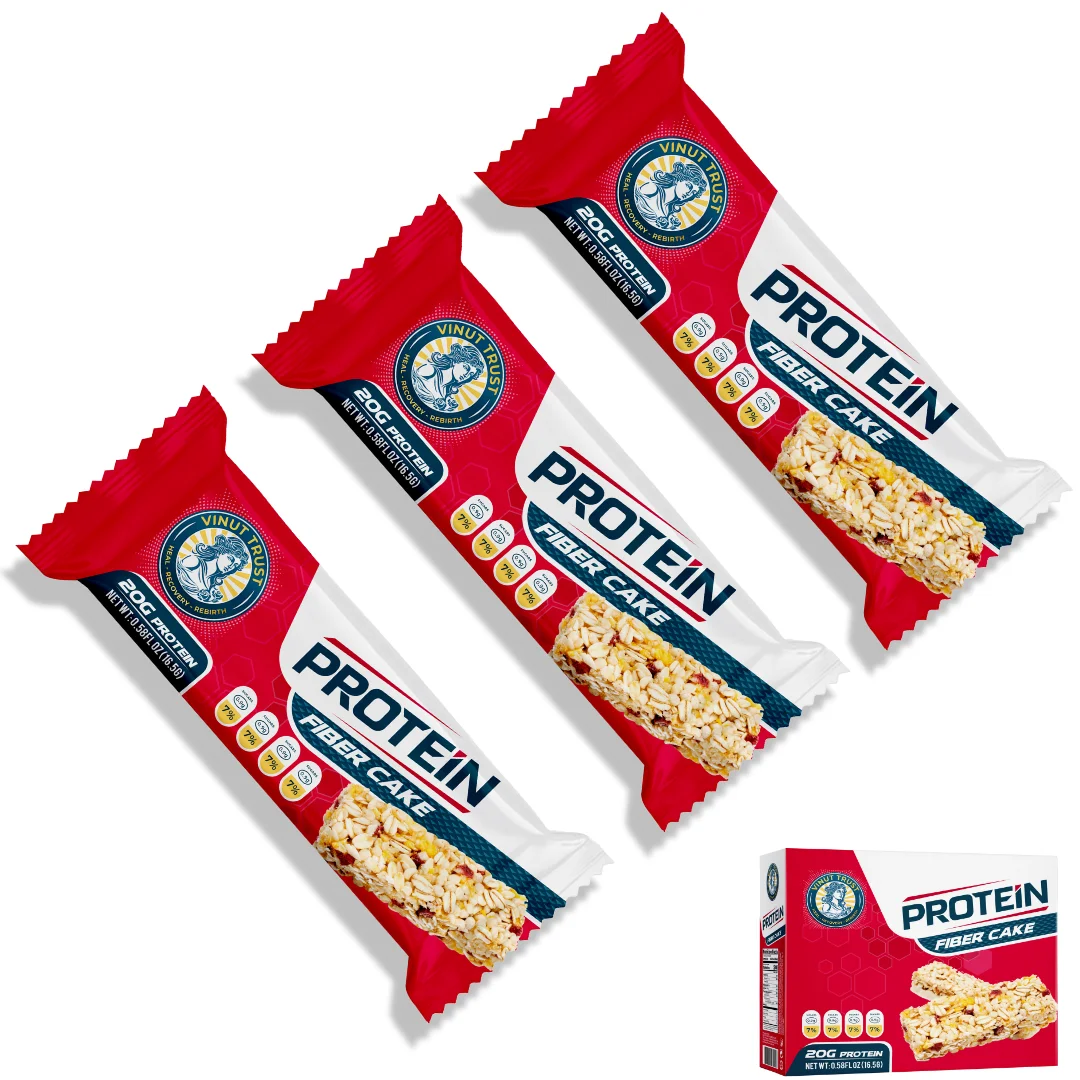 VINUT Fiber & Protein Bar 20g Protein, 16.5g Fiber, 0.58 fl oz | Private Label, OEM/ODM, Factory Direct Price