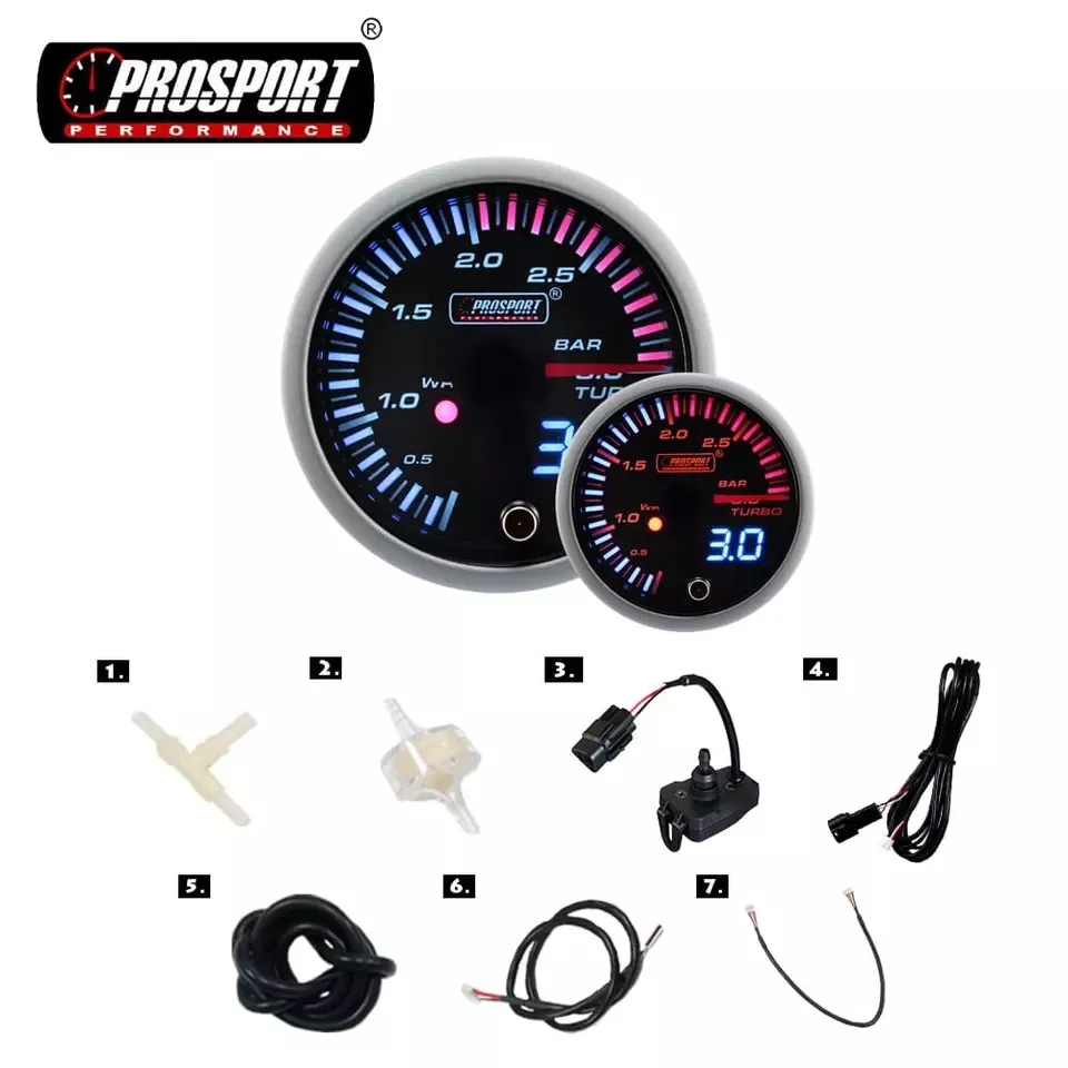 Универсальное Новое поступление, двойная светодиодная подсветка, функция предупреждения, 12 В, датчик усиления, 52 мм, автомобильные транспортные средства