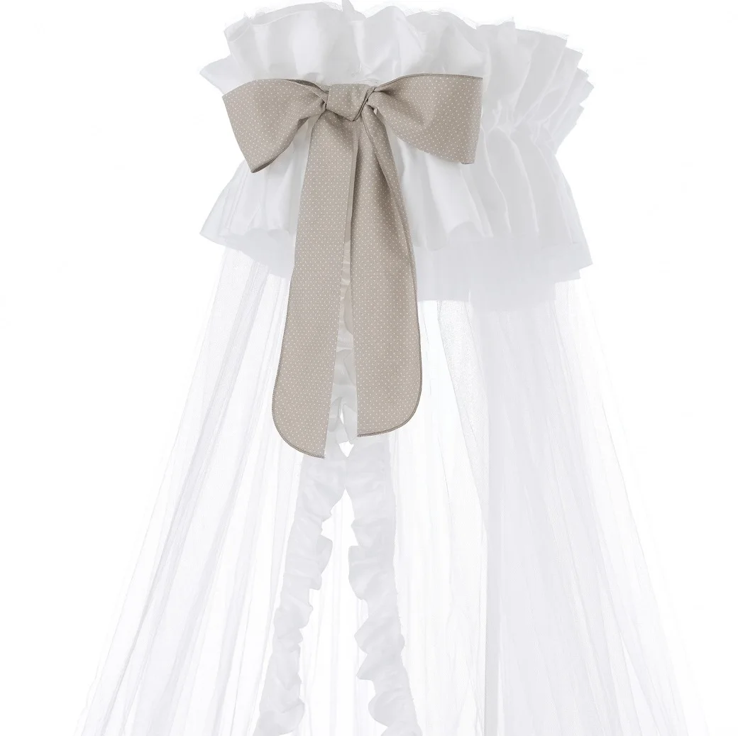 100% Italian Made Bed Canopy Structure Metal Pole White or Cream for Children Room for Bed or Crib with Hanging Clips