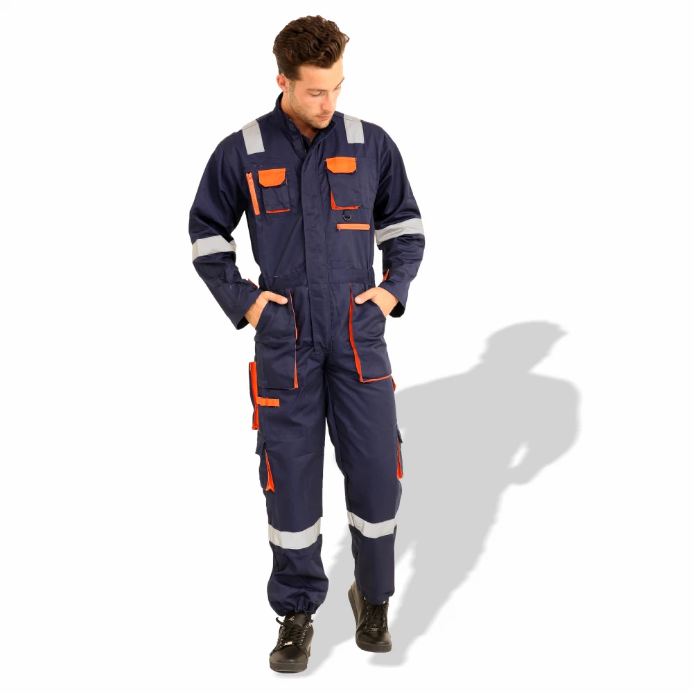 Premium Quality Best Design safety coverall with Customized logo printing hot selling  trendy industrial workwear Safety Apparel