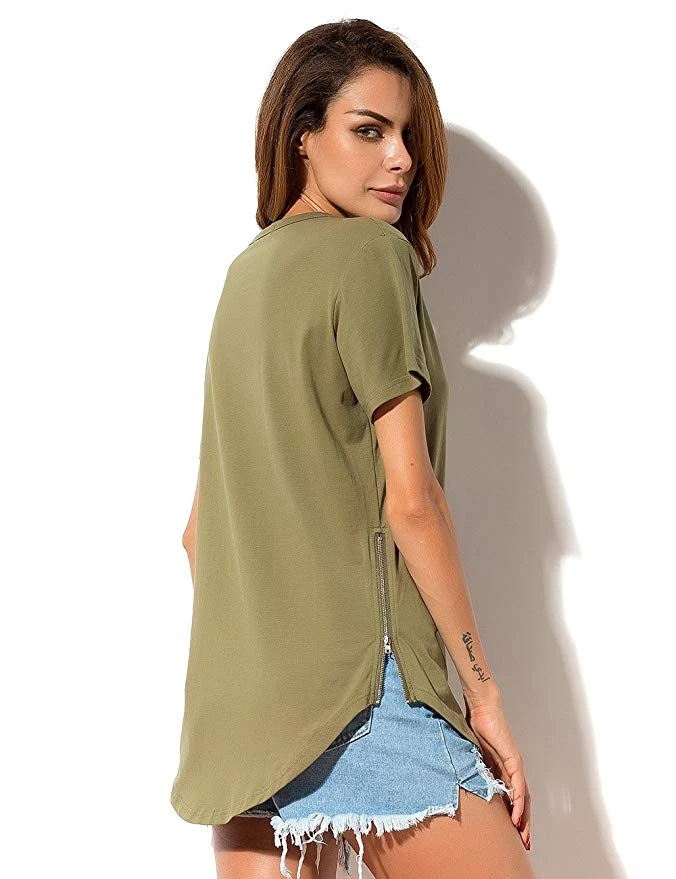 Maxgarment High Quality Stylish Plain T-shirts Wholesale He Curved m Women Bamboo T Shirt